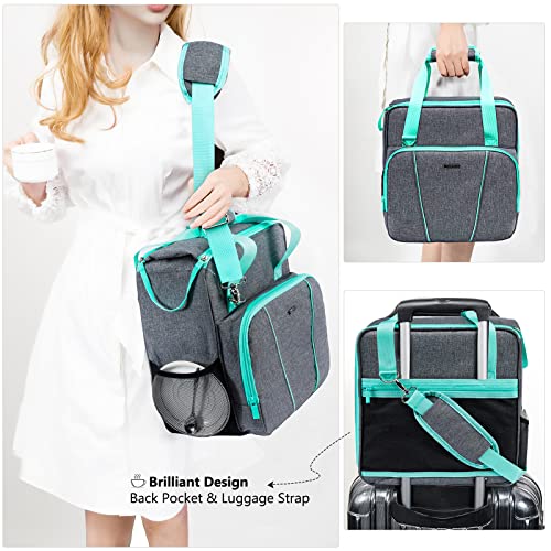 Travel Coffee Maker Bag for Keurig K (Blue-Grey / Fit for K-Mini)