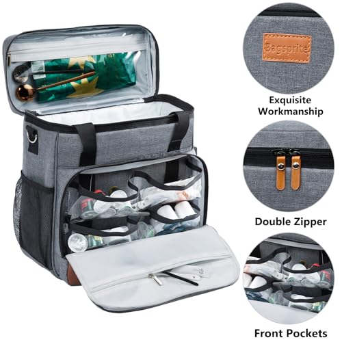 Coffee Maker Travel Bag Compatible with Keurig K (Grey-Top Open / Fit for K-Mini)