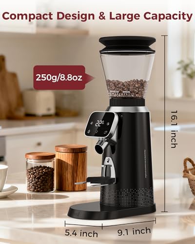 G2 Conical Burr Coffee Grinder with 70 Precise Grind Settings (Black)