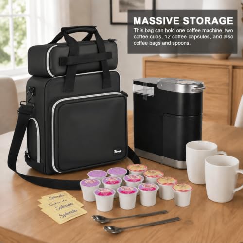 Coffee Maker Travel Bag for Keurig K (Black)