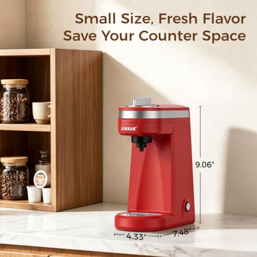 Single Serve Coffee Maker for K Cup Pod (Red)