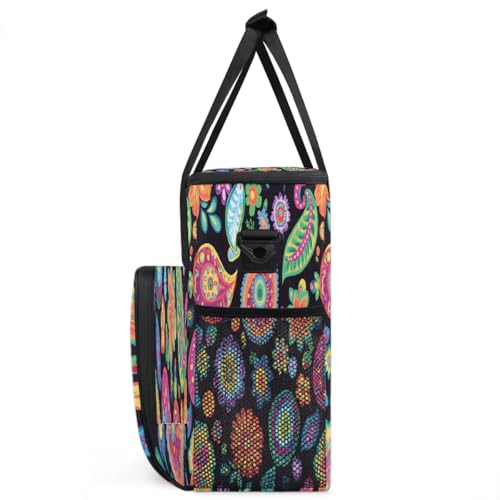 Beautiful Colored Flowers Coffee Maker Carring Bag Travel Carrying Storage Tote Bag Compatible with Keurig K (A-001)