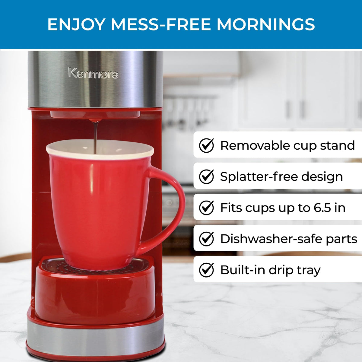 Kenmore Single Serve Coffee Maker (Red / Single Cup)