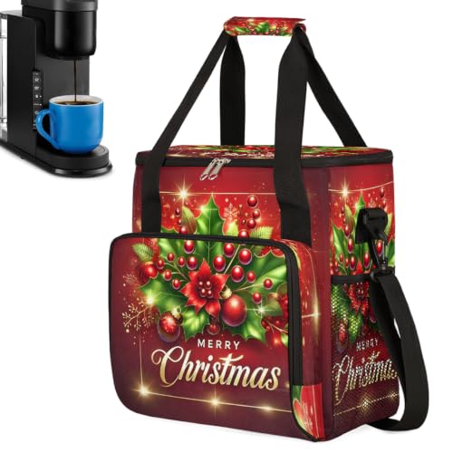 Poinsettia Coffee Maker Carring Bag with Keurigs K (C 014)