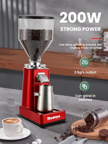 60mm Flat Burr Coffee Grinder (019 Red)