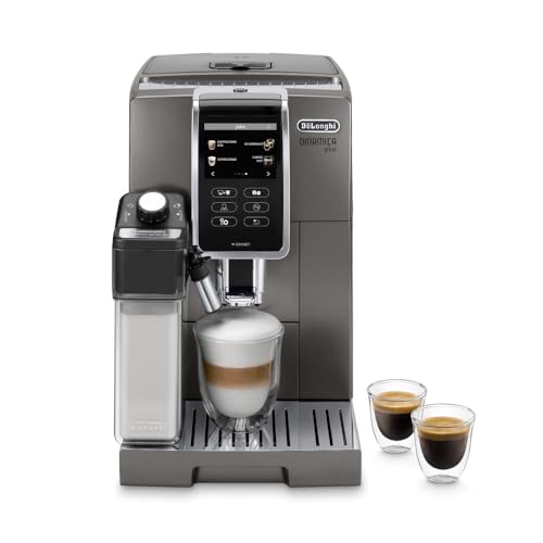 Dinamica Plus Connected Espresso & Coffee Machine with Automatic Milk Frother (Titanium)