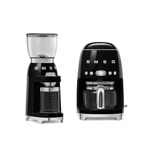 DCF02 Drip Coffee Maker & CGF11 Burr Coffee Grinder Set (Black)