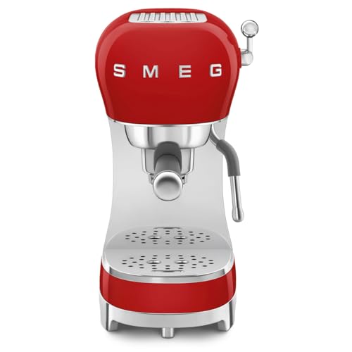 Manual Espresso Machine with Steam Wand (13" / Red)