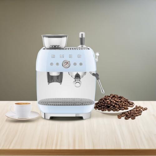 EGF03 Semi Automatic Espresso Machine with Built (8.8 oz / Pastel Blue)
