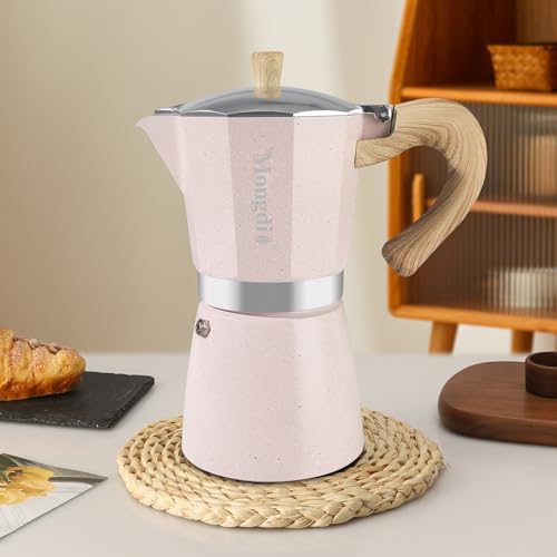 Moka Pot Stovetop Espresso Maker (Pink / 12 cup)