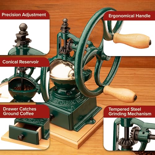 Manual Burr Coffee Grinder (Green)