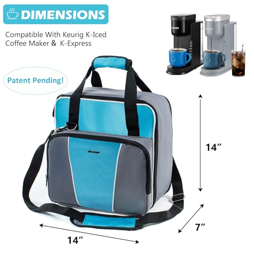 Full Open Coffee Maker Travel Bag w (Coolaqua / Fit for K-Iced or K-Express)