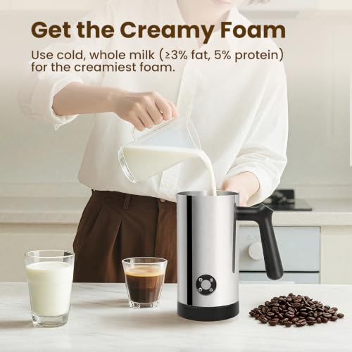Electric Milk Frother 4 (Light Silver)