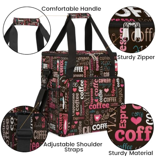 Maker Carring Bag Coffee Coffee Travel Carrying Storage Tote Bag (Print 2)