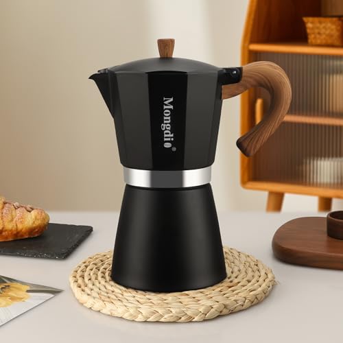 Moka Pot Stovetop Espresso Maker (Black / 12 cup)