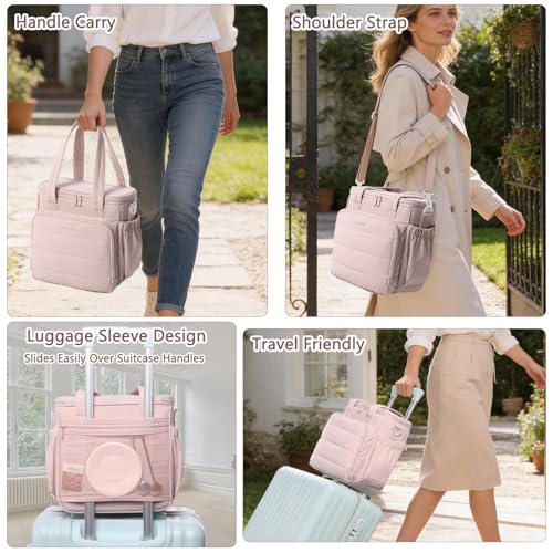 Coffee Maker Travel Bag Compatible with Keurig K (Pink / Fit K-Mini Mate)
