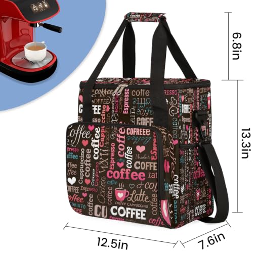 Maker Carring Bag Coffee Coffee Travel Carrying Storage Tote Bag (Print 2)