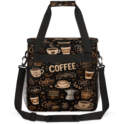 Maker Carring Bag Coffee Coffee Travel Carrying Storage Tote Bag (Print 4)