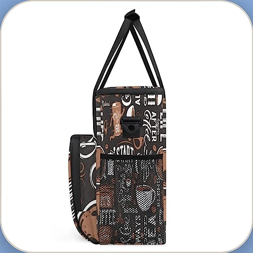 Coffee Maker Carring Bag Travel Carrying Storage Tote Bag Compatible (A02:Brown Coffee)