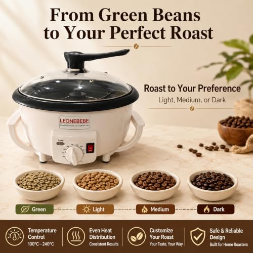 Electric Coffee Roaster Machine for Home Use (Without Timer)