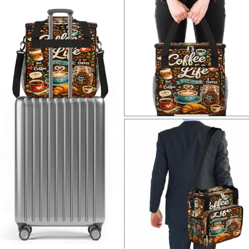 Maker Carring Bag Coffee Coffee Travel Carrying Storage Tote Bag (Print 5)
