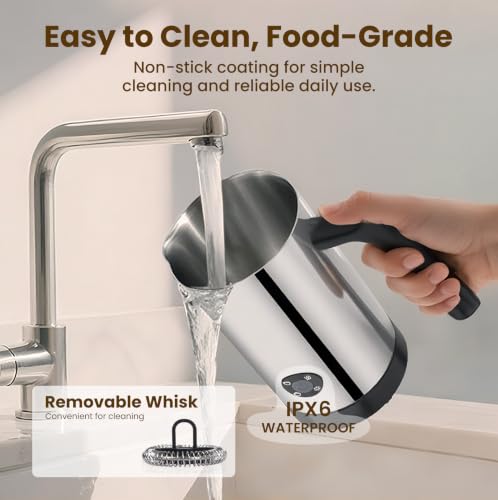 Electric Milk Frother 4 (Light Silver)