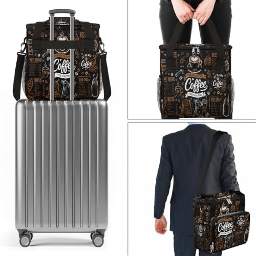 Maker Carring Bag Coffee Coffee Travel Carrying Storage Tote Bag (Print 8)