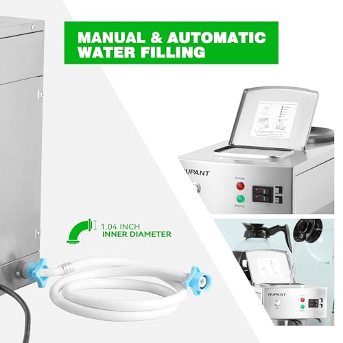 12 Cup Commercial Coffee Maker with Water Line 1.8L Auto (1.8L)