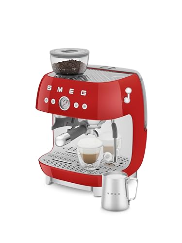 EGF03 Semi Automatic Espresso Machine with Built (8.8 oz / Red)