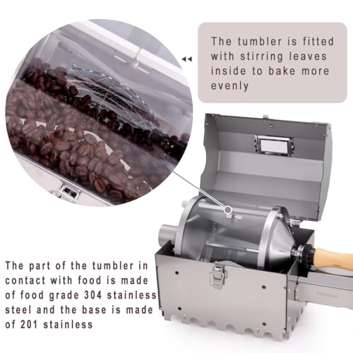 gas roaster Coffee Roaster Optionally a dedicated electric heater to make up an electric coffee roaster Furnace Coffee Beans Maker Roaster for Home Use