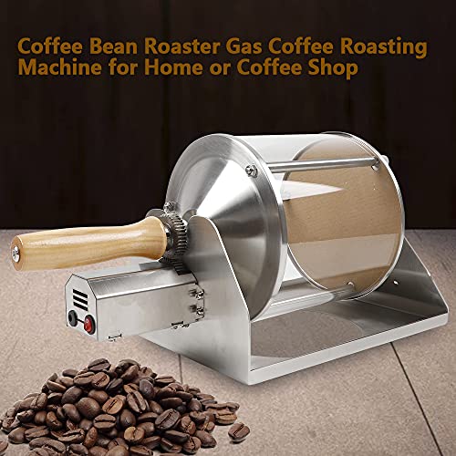 Coffee Roaster Electric Home Coffee Roasting Machine Gas Burner Coffee Beans Baker Peanut Roaster Grain Dry For Cafe Shop Home (400g/0.88lbs)