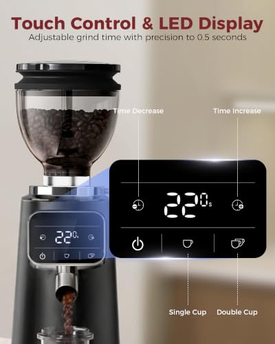 G3 64mm Flat Burr Coffee Bean Grinder (Black)