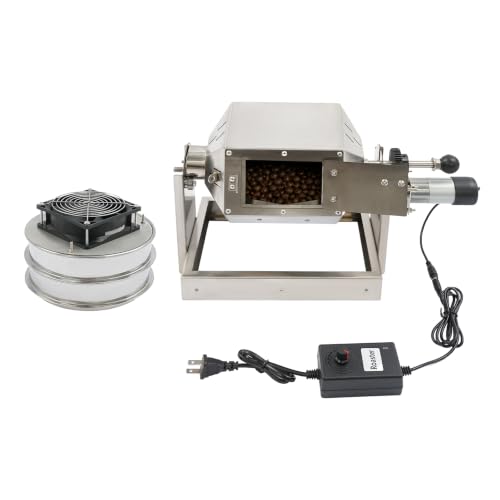 Gas Coffee Roaster 3.8L Coffee Bean Roaster with A Bean Cooler and 2 Sieves (3.8L)
